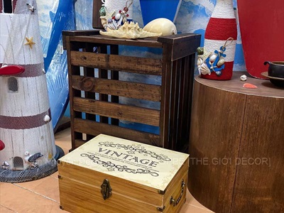 Rương gỗ phong cách cổ điển [06 Kiểu] KT30x20x15cm RUONG-GO-03